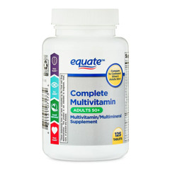 Equate Complete Multivitamin Adults 50+ Senior 125 Tablets FREE SHIPPING