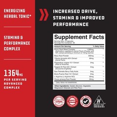 Extra Strength Testosterone Booster Bundle with Horny Goat Weed, Maca Root, Tong