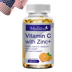 Vitamin C Capsules 1000mg Immune System Support, With Zinc Antioxident Capsules