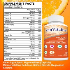 Women’s Multivitamin 6-in-1,Support 6 Key Vitamin Functions Non-GMO 30/60/120Cap