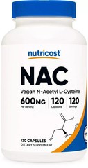 Nutricost N-Acetyl L-Cysteine (NAC) 600mg, 120 Vegan Capsules