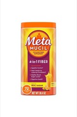 Metamucil Psyllium Fiber Supplement Orange 30.4 oz Jumbo Big Real Sugar 2/29