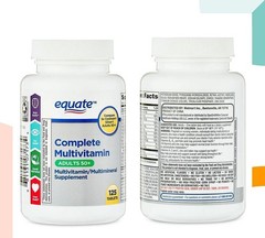 Equate Complete Multivitamin/Multimineral Supplement Tablets, Adults 50+, 125 CT
