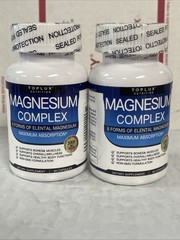 2 X. Toplux Magnesium Complex 8 Essential Magnesium Supplement 1000mg 90 Caps