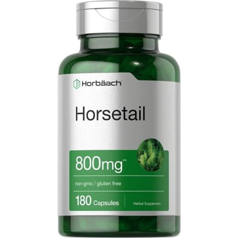 Horbaach Horsetail Herb Extract 800mg NonGmo Gluten Free Supplement 180 Capsule
