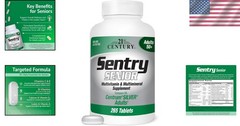 Iron-Free Senior Multivitamin – Sentry Tablets, 265 Count for Heart & Eye Health