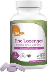 Zahler Elderberry Zinc Lozenges for Adults & Kids – Delicious Chewable Zinc & Sa