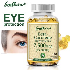 Beta-Carotene Vitamin A 25,000IU -Supports Skin & Eye Health,Non-GMO,Casein-Free