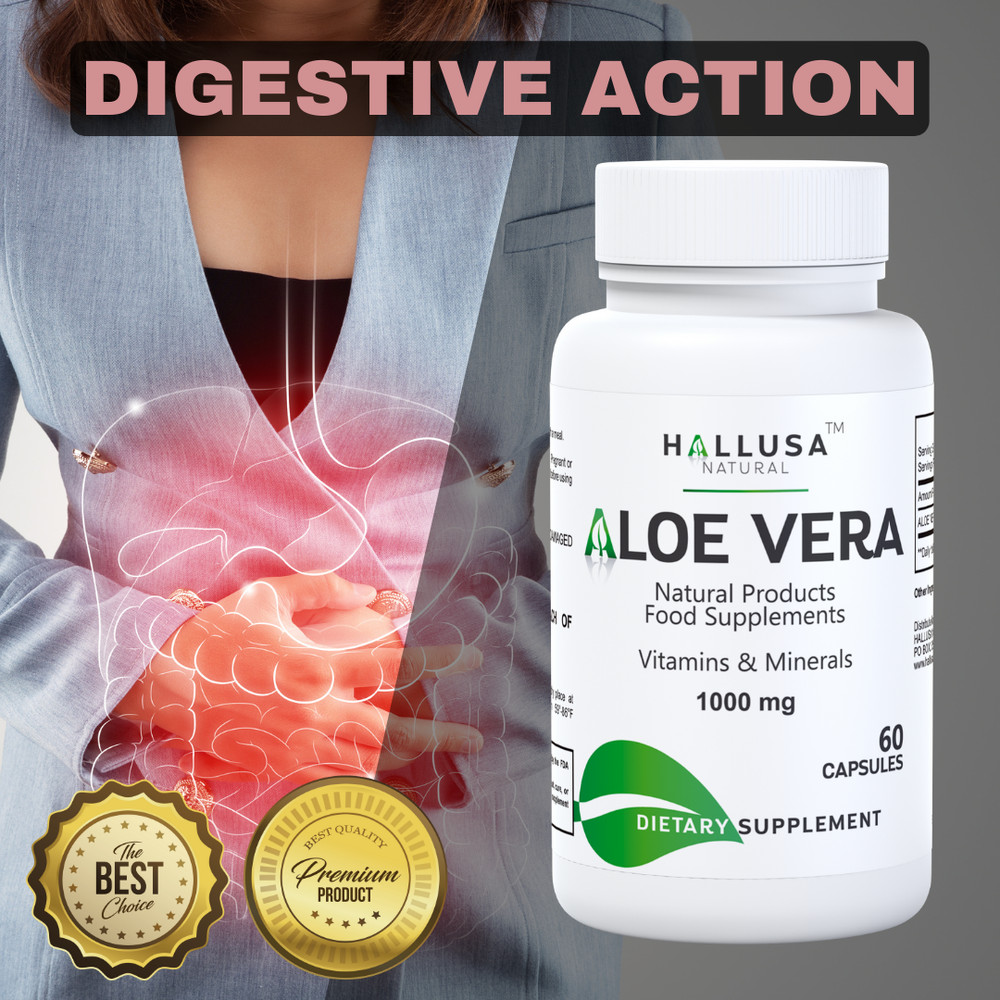 ALOE VERA Digestion Support – Healthy Hydrated Skin – 60 Softgels