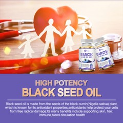 240 Black Seed Oil Capsules – 100% Pure Cold Pressed Cumin Nigella Sativa Vegan