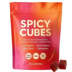 Gummies Peach Spicy Cubes 30 Gummies 1/2 Bag Support for Calm and Relaxation Hot