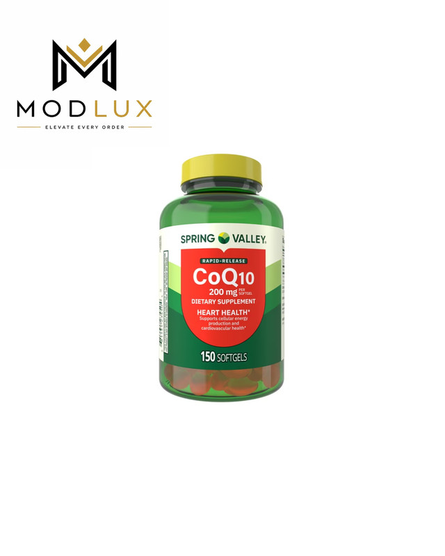 Spring Valley Rapid Release CoQ10 Softgels, 200mg, 150 Count
