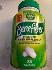Benefiber Prebiotic Fiber Supplement, 84 Caplets Exp 4/27
