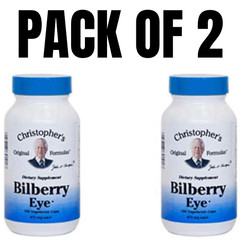 Dr. Christopher’s Bilberry Eye – 475 mg – 100 Vegetarian Capsules (Pack of 2)