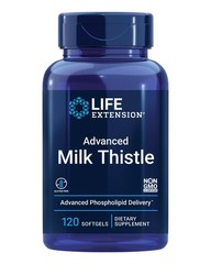 Life Extension Advanced Milk Thistle, Liver 120 Count (Pack of 1), Dark Amber