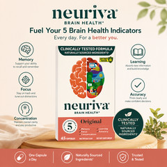 Neuriva Brain Health Original 5 Fuel 4 Memory Focus Learning 45ct 10/26 Bin Deal