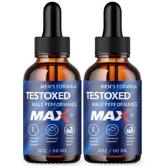 (2 Pack) Testoxed Max Drops Male Health Support Vitamin Supplement 60 Servings