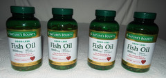 4 NEW NATURES BOUNTY ODOR-LESS FISH OIL 1000MG 220 COATED SOFTGELS OMEGA-3 300MG