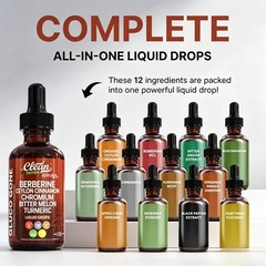 Clean Nutra Berberine with Ceylon Cinnamon Liquid Drops–Metabolism & Blood Sugar