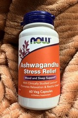 NOW FOODS Ashwagandha Stress Relief 60 Veg Capsules