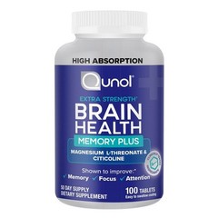 Qunol Extra Strength Brain Health Memory Plus 100 Count