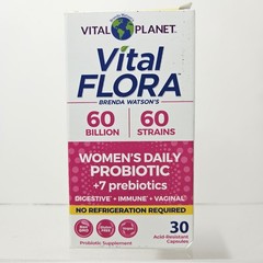 Vital Planet Vital Flora Women’s Daily Probiotic 60 Billion 60 Strains Exp 06/27