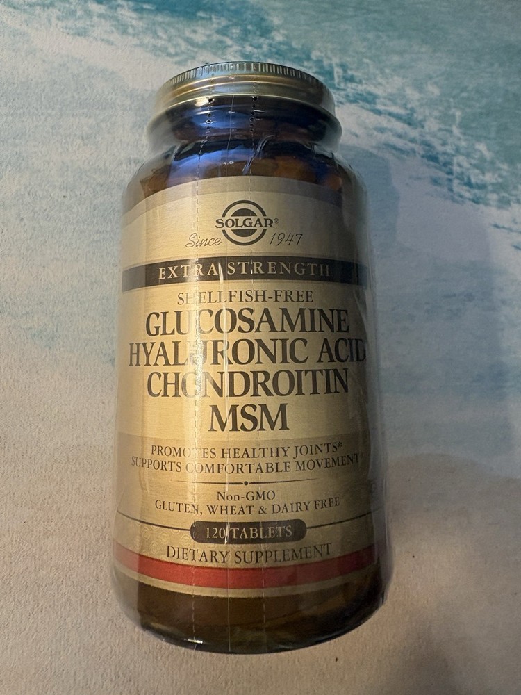 Solgar Glucosamine Hyaluronic Acid Chondroitin MSM, EXP: 05/2028, NEW 120 Tablet
