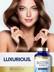 Biotin 10000mcg | 300 Softgels | Max Strength Supplement | by Carlyle