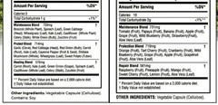 3x Fruits & Vegetables Veggies Whole Food Supplement Capsules, 45 Servings/Bottl
