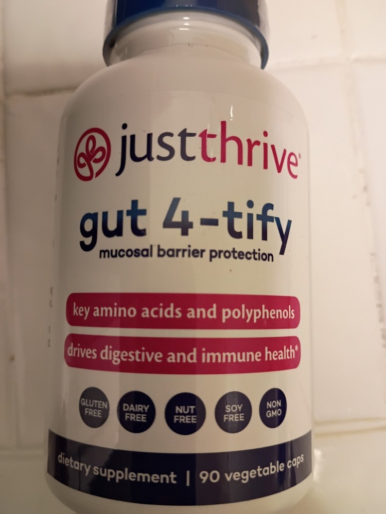 Just Thrive Gut 4-tify Health Supplement. Anti Bloat. 90 Capsules 2028