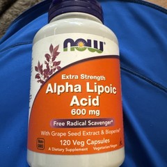 NOW FOODS Alpha Lipoic Acid 600 mg 120 Veg Capsules NEW SEALED 1/2029