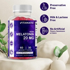 Melatonin 20Mg Gummies for Adults, 30 Servings – 60 Count – Non-Habit Forming Su