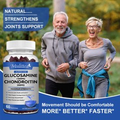 Glucosamine Chondroitin Glucosamine Sulfate For Bones, Joint Support 60 Gummies