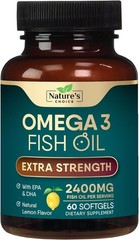 Triple Strength Omega 3 Fish Oil Supplement 2400 mg – EPA & DHA Fish Oil Omega 3
