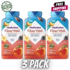 3 PACK – Vitafusion Fiber Well Gummies (220 ct.)Total 660 Gummies Free Shipping.
