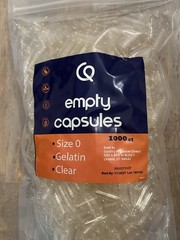 DIY Gelatin Capsules – 1000 Count Size 0, Clear & Gluten-Free Gel Caps