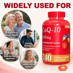 CoQ 10 Coenzyme Q10 Softgels 200mg, 240 Capsules – Vegetarian Non-GMO ubiquinone