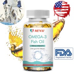 10/120Caps 2500mg Omega 3 & 3600mg Fish Oil Tablets EPA & DHA Heart Health MX
