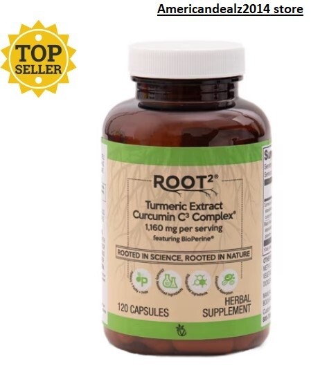 ROOT2 Turmeric Ext Curcumin C3 Complex Featuring BioPerine — 1160 mg 120 Caps
