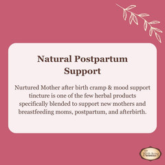 Postpartum Herbal Support Tincture for New Moms, Natural, 1oz Bottle