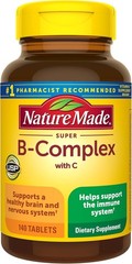 Super B Complex with Vitamin C & Folic Acid – 140 Tablets for Energy & Immunity