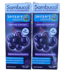 Sambucol Black Elderberry Infant Drops 0.68 fl oz Lot Of 2