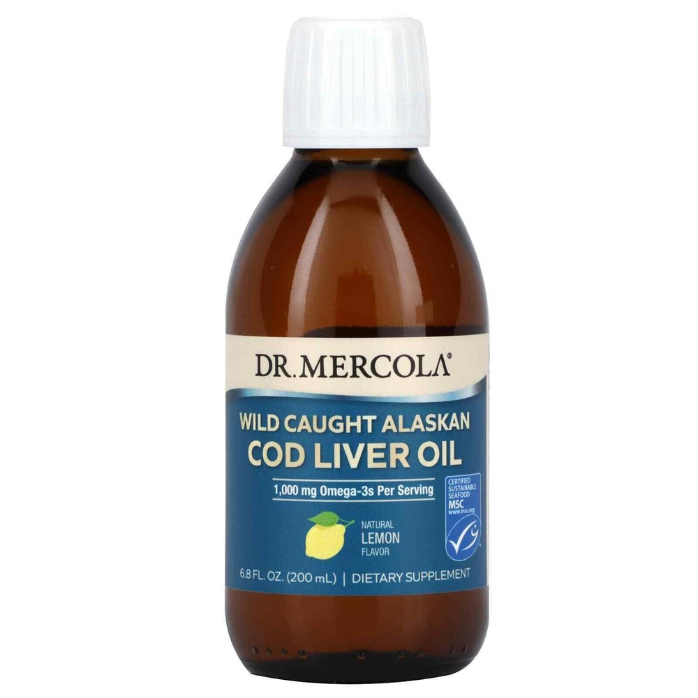 Dr Mercola Wild Caught Alaskan Cod Liver Oil 6.8 Fl Oz