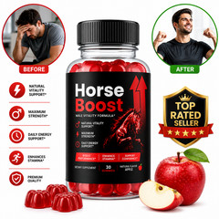 (2 Pack) Horse Boost Gummies, HorseBoost Vitamin Male Performance (60 Gummies)