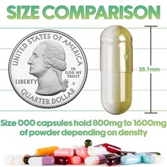 XPRS Nutra Vegan Size 000 Empty Capsules – 100 100 Count (Pack of 1), Clear