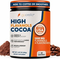 1200mg Cocoa Flavanols Supplement – Gluten-Free Natural Energy & Antioxidants