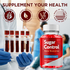 (2 Pack) Sugar Control Keto ACV Gummies 1000MG SugarControl Vitamin 120 Gummies