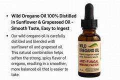Wild Oregano Oil 2-Pack – Extra Strength Organic Origanum Vulgare Blend |Natural