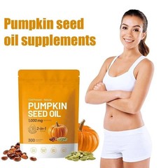 Pumpkin Seed Oil 1000mg with Saw Palmetto 300-Softgels.NEW