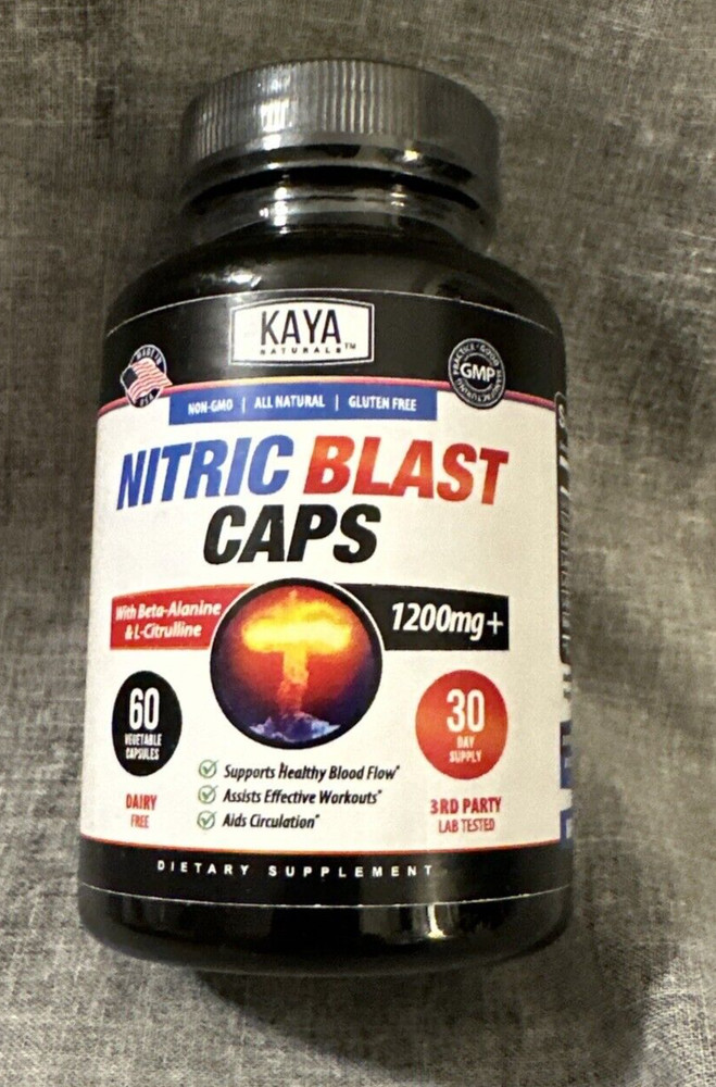 Kaya Naturals Nitric Blast Caps 60 capsules 1200mg EXP 03/2026